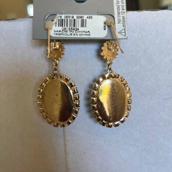 Express semi-precious stone drop earrings. - Picture 2 of 3